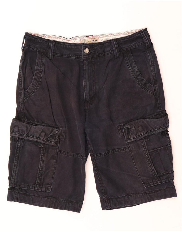 Fat Face Mens Cargo Shorts W34 Large Black Cotton