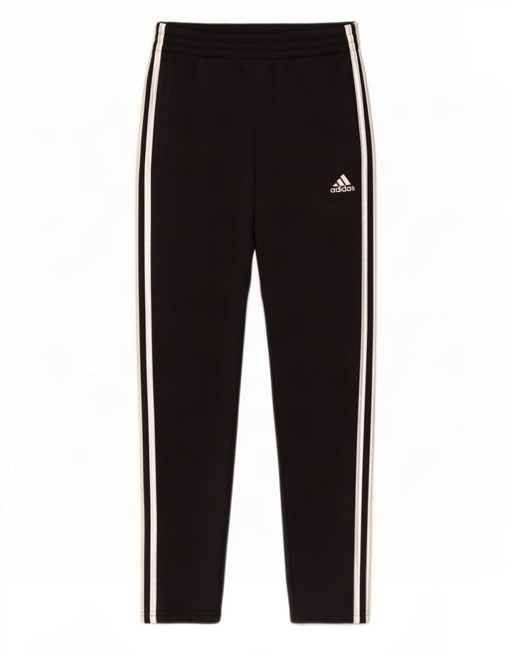 Adidas Boys Tracksuit Trousers 12-13 Years Large Black Polyester