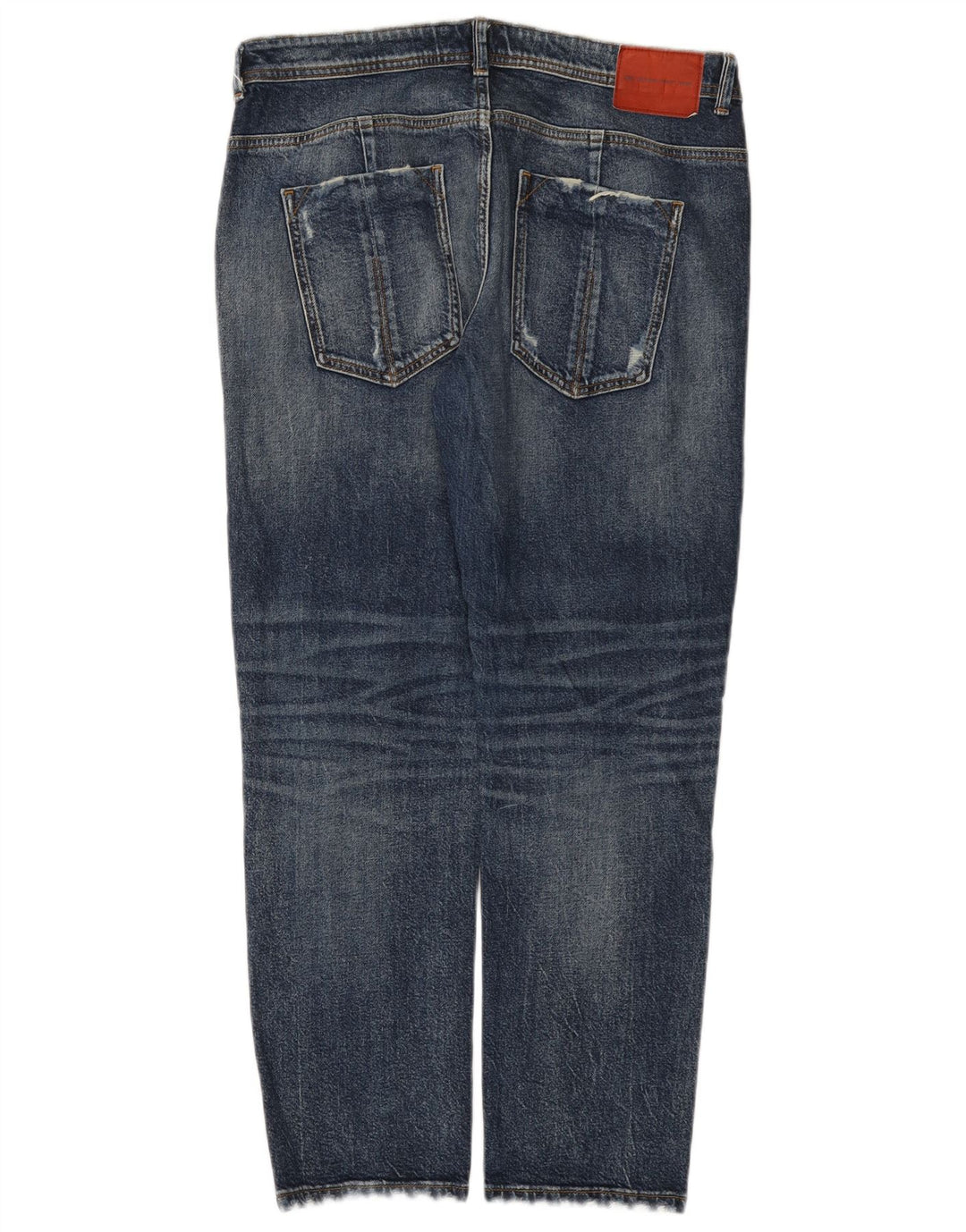 Zara Womens Distressed Slim Jeans EU 40 Medium W30 L28 Blue Cotton