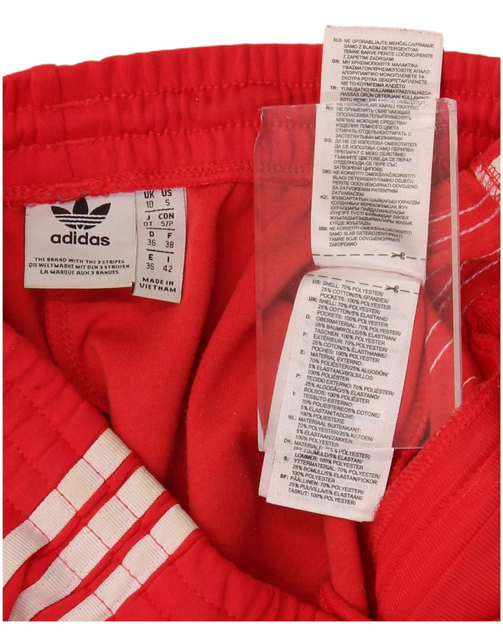 ADIDAS Womens Tracksuit Trousers UK 10 Small  Red Polyester
