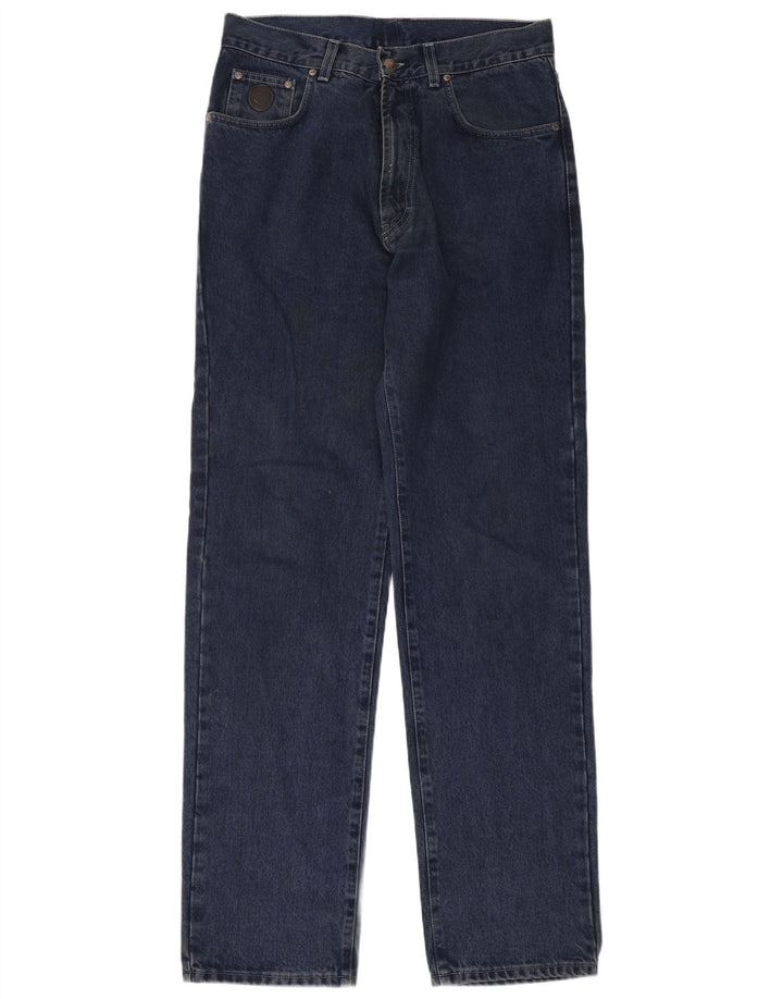 Trussardi Mens Straight Jeans W34 L32 Navy Blue Cotton