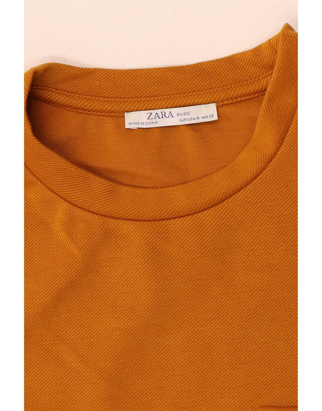 Zara Womens Top Long Sleeve UK 14 Medium Orange