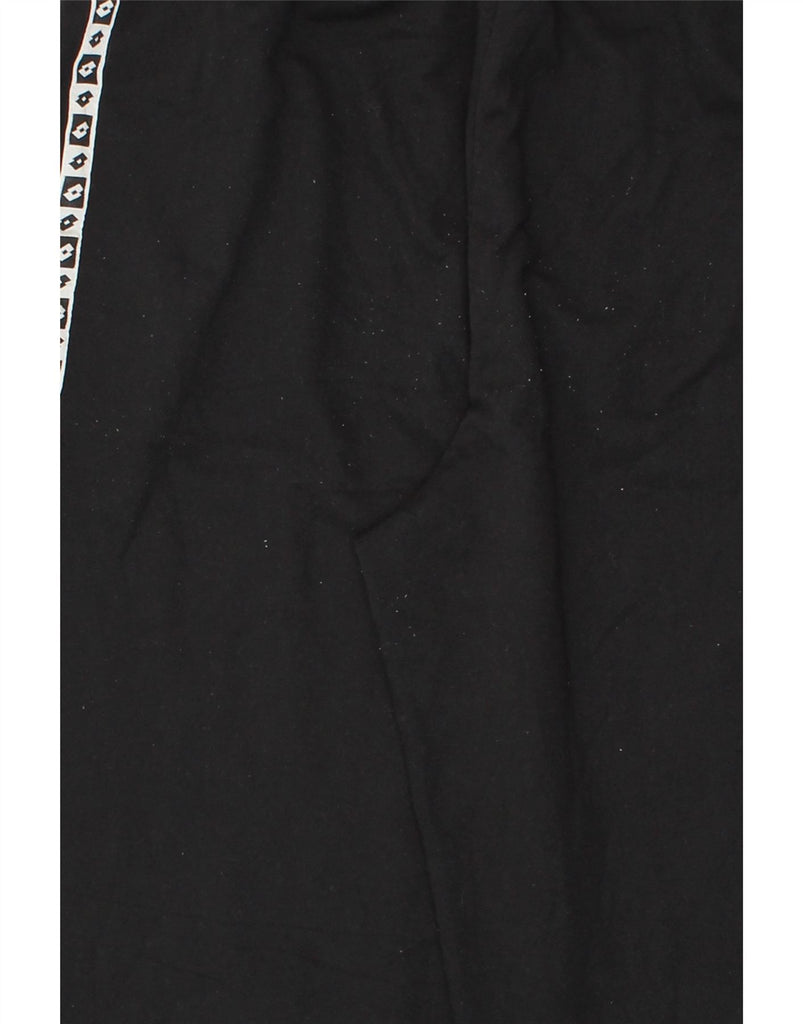 LOTTO Mens Graphic Tracksuit Trousers UK 38/40 Medium  Black Polyester Vintage Lotto and Second-Hand Lotto from Messina Hembry 