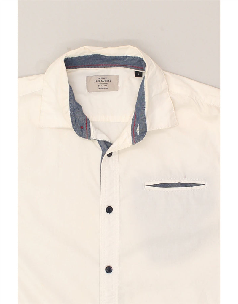 JACK & JONES Mens Shirt Small White Cotton | Vintage Jack & Jones | Thrift | Second-Hand Jack & Jones | Used Clothing | Messina Hembry 