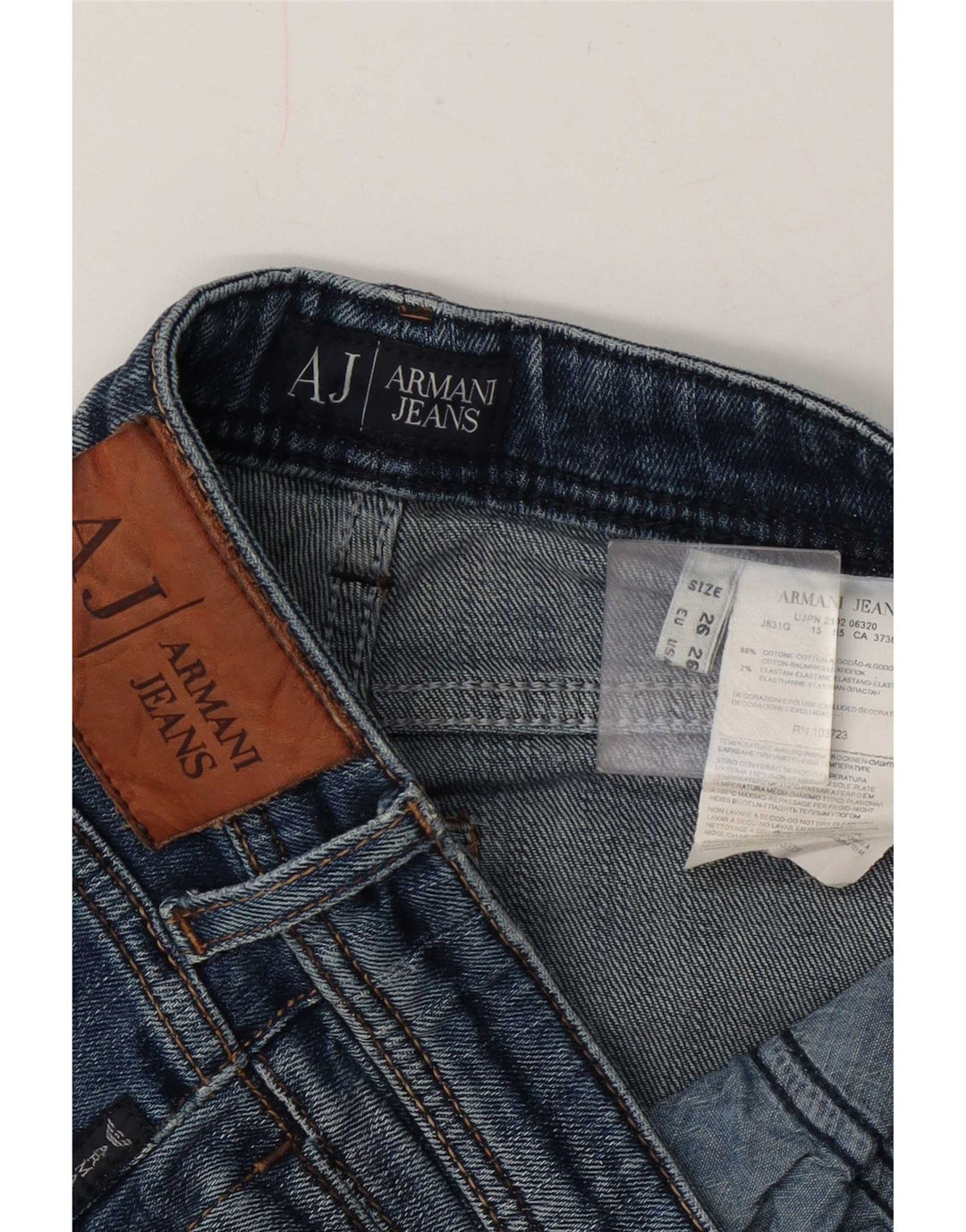 Armani Womens Slim Bootcut Jeans W26 L29 Blue Cotton