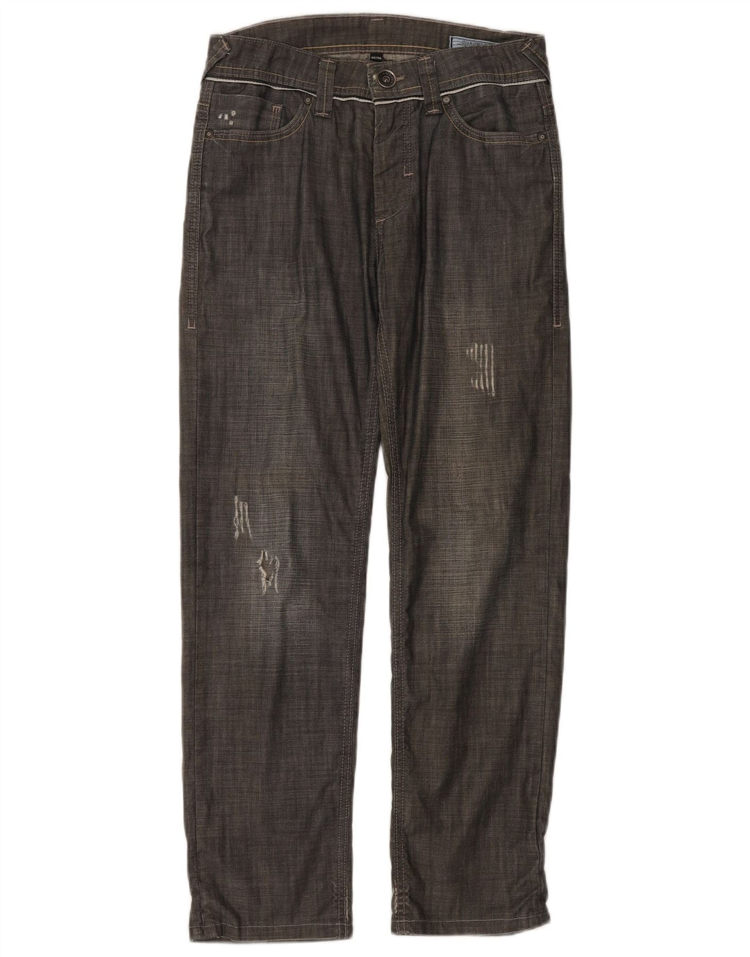 Jack & Jones Mens Distressed Straight Jeans W30 L29 Grey
