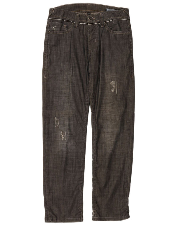 Jack & Jones Mens Distressed Straight Jeans W30 L29 Grey
