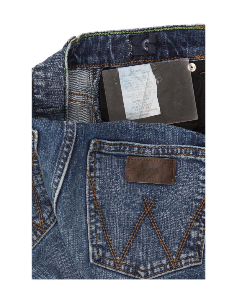 WRANGLER Girls Retro Slim Straight Jeans 15-16 Years W26 L30 Blue Cotton Vintage Wrangler and Second-Hand Wrangler from Messina Hembry 