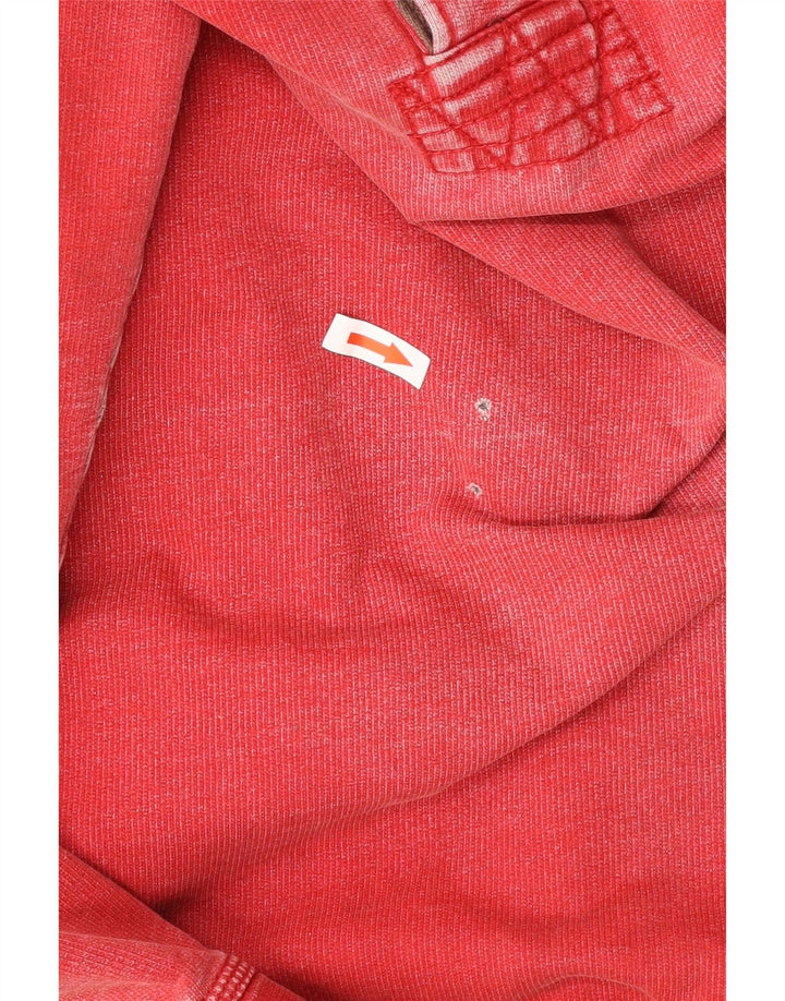 Fat Face Mens Polo Neck Sweatshirt Jumper Medium Red Cotton