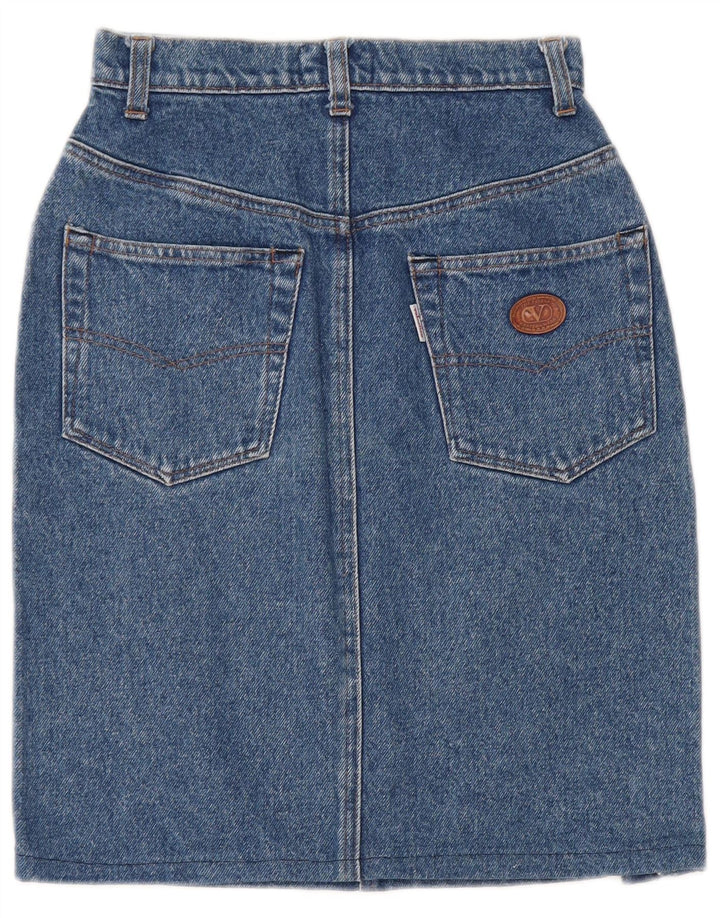 Valentino Womens Denim Skirt W26 Small Blue Cotton