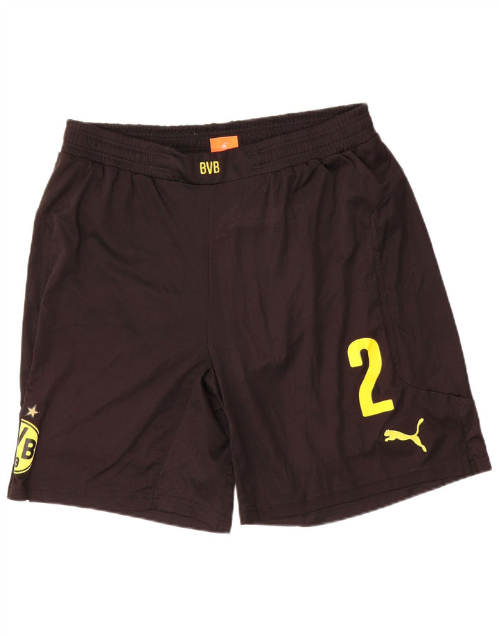 Puma Mens BVB Dortmund Graphic Sport Shorts Large  Black Polyester