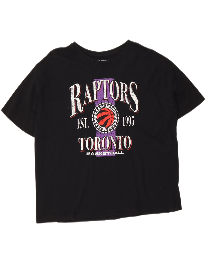 NBA Womens Oversized Graphic T-Shirt Top UK 14 Medium Black Cotton Vintage NBA and Second-Hand NBA from Messina Hembry 