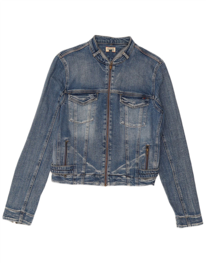 Tommy Hilfiger Womens Denim Jacket UK 14 Large Blue Cotton