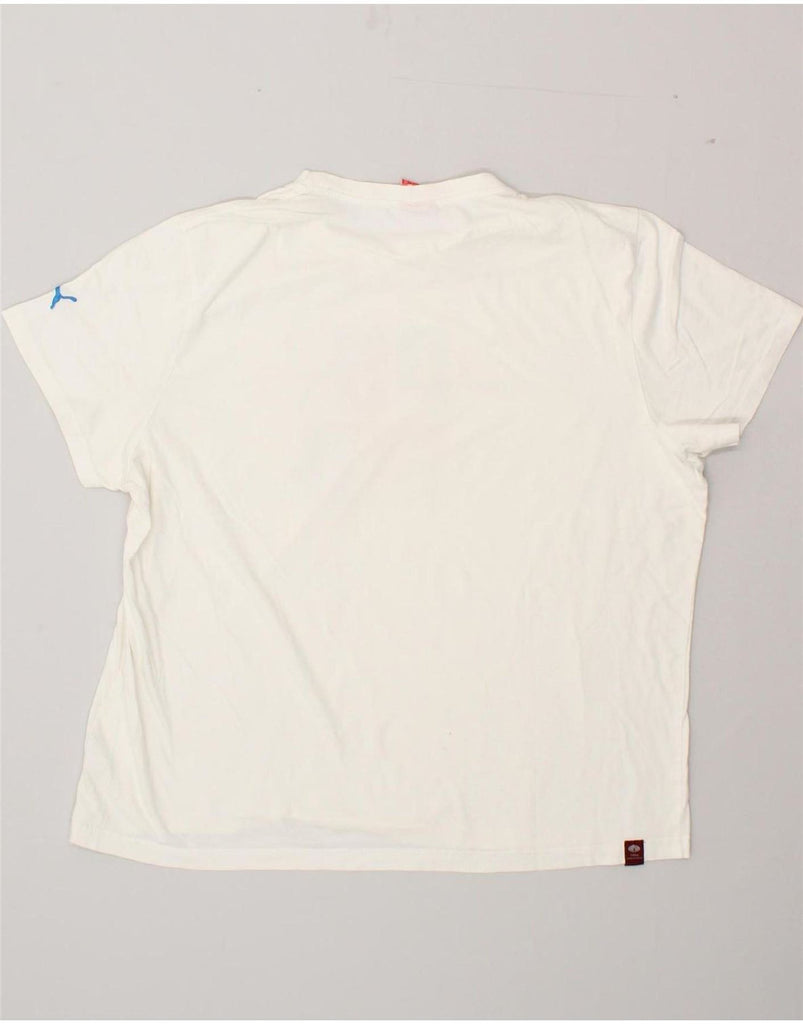 PUMA Mens Graphic T-Shirt Top 2XL White Vintage Puma and Second-Hand Puma from Messina Hembry 