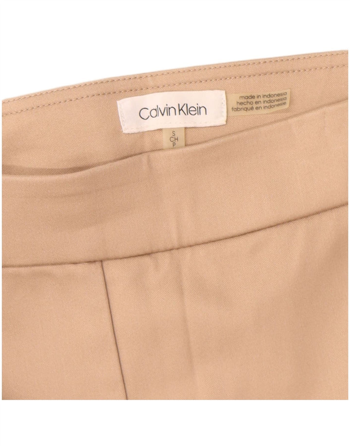Calvin Klein Womens Skinny Trousers Small W27 L28 Beige Polyester