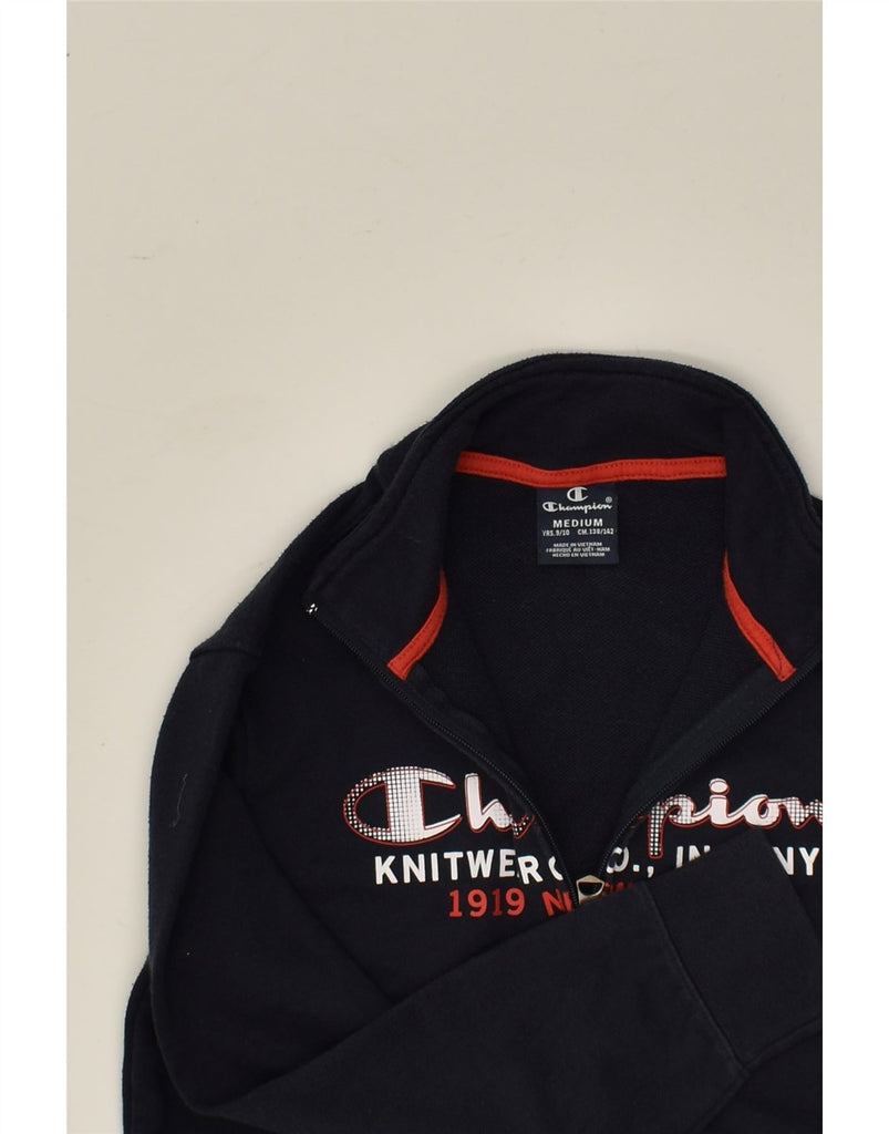 CHAMPION Boys Graphic Tracksuit Top Jacket 9-10 Years Medium Navy Blue | Vintage Champion | Thrift | Second-Hand Champion | Used Clothing | Messina Hembry 