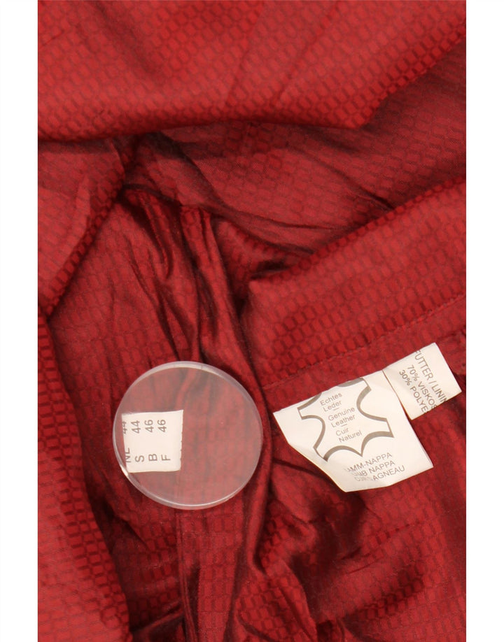 VINTAGE Womens Leather Jacket EU 46 XL Burgundy Leather