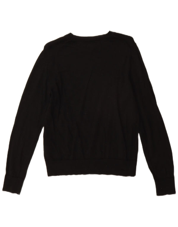 Banana Republic Womens Boat Neck Jumper Sweater UK 14 Medium Black