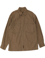 TIMBERLAND Mens Shirt Medium Brown Cotton