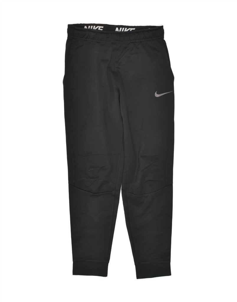 NIKE Mens Dri Fit Tracksuit Trousers Small Black Polyester | Vintage Nike | Thrift | Second-Hand Nike | Used Clothing | Messina Hembry 