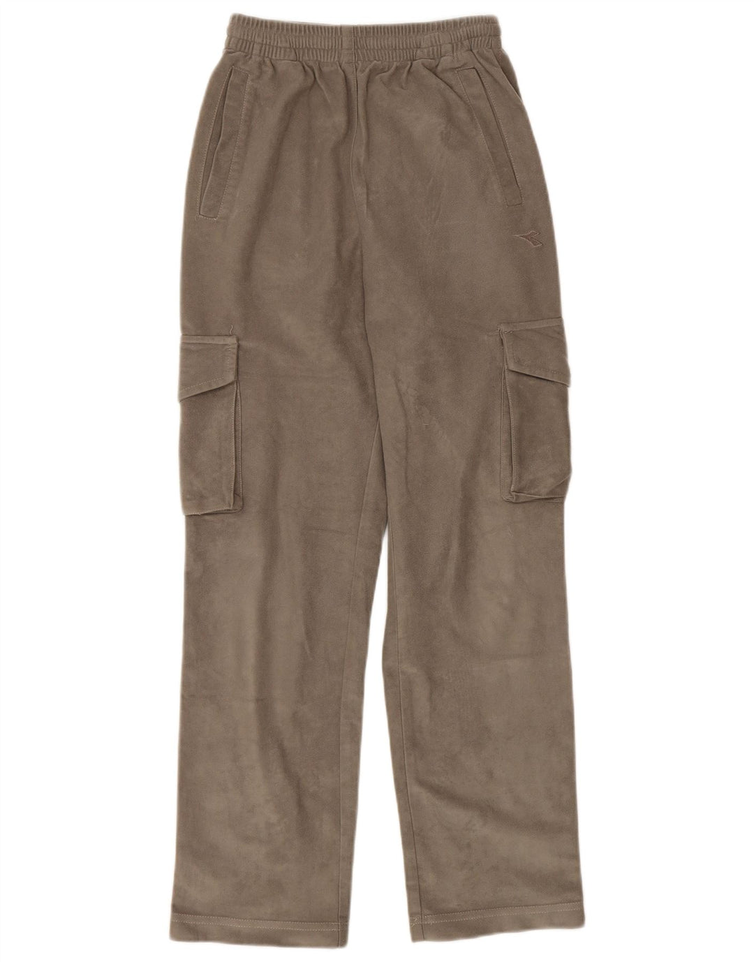 Diadora Womens Cargo Tracksuit Trousers UK 6 XS Brown Polyester