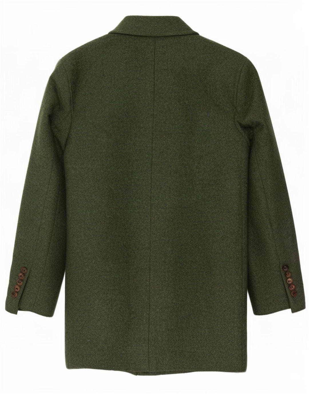 Vintage Mens Overcoat IT 44 XS Green Wool