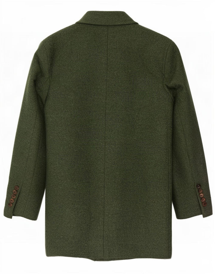Vintage Mens Overcoat IT 44 XS Green Wool