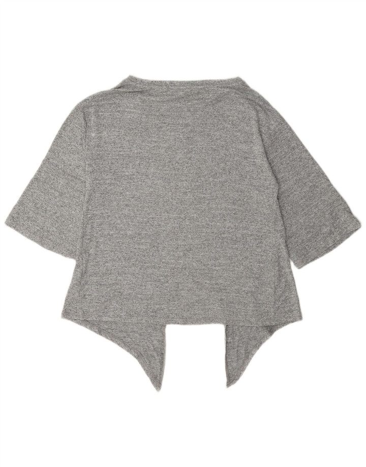 Gap Womens Oversized Asymmetric Tunic Top UK 6 XS Grey Flecked Polyester