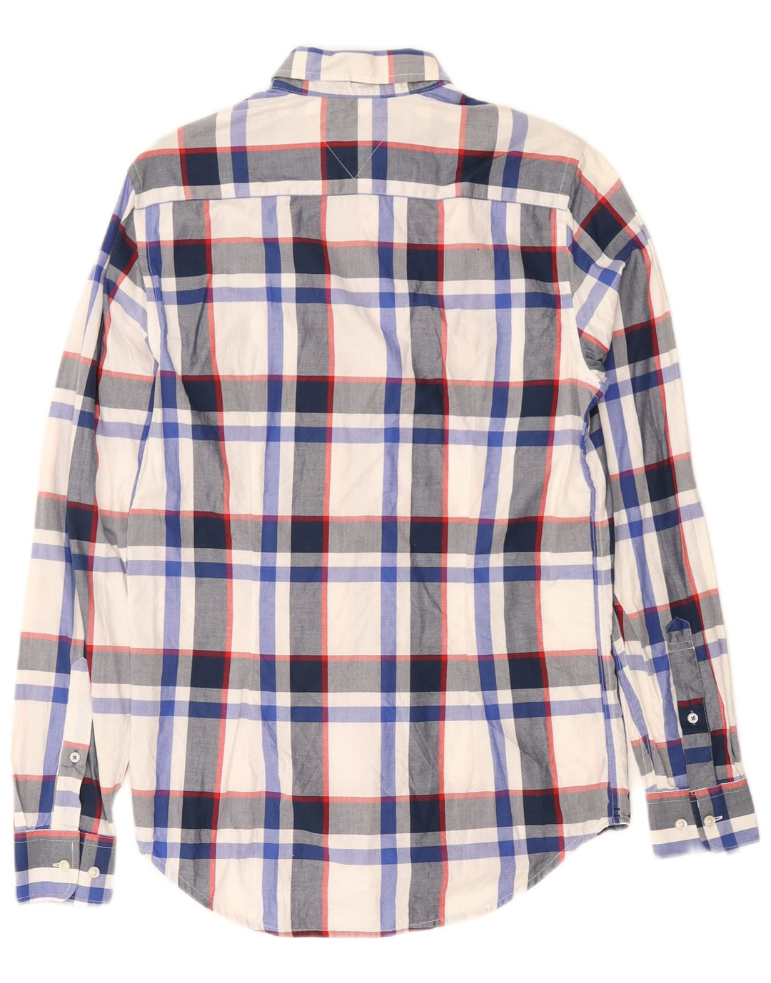 Tommy Hilfiger Mens Slim Fit Shirt Small Multicoloured Check Cotton