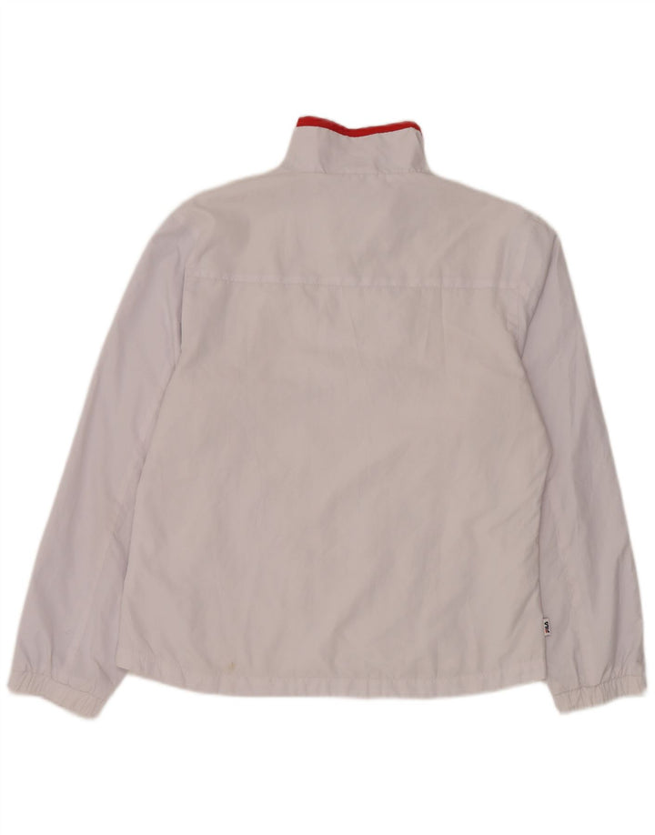 Fila Mens Tracksuit Top Jacket Large White Polyester