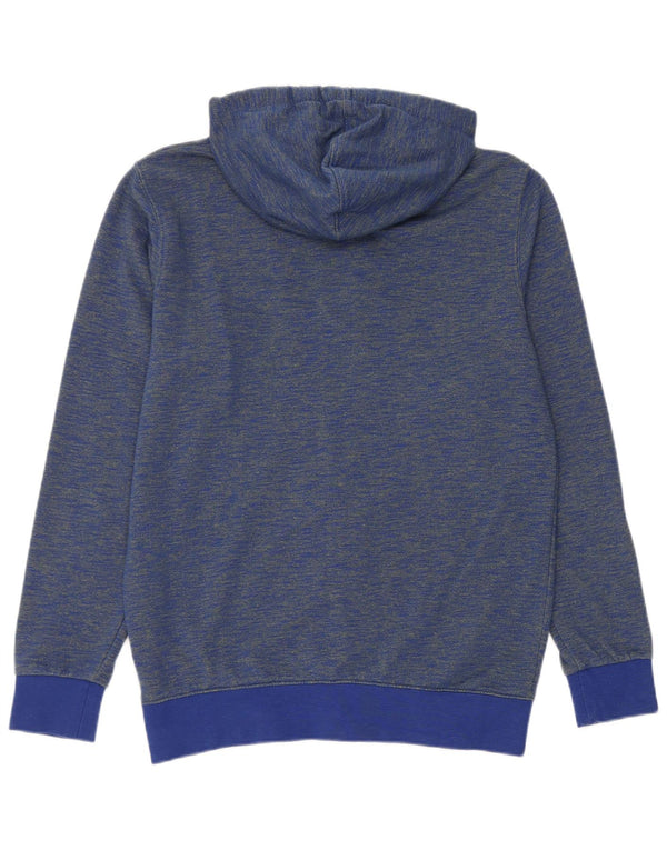 Mistral Mens Zip Hoodie Sweater Small Blue Flecked Cotton