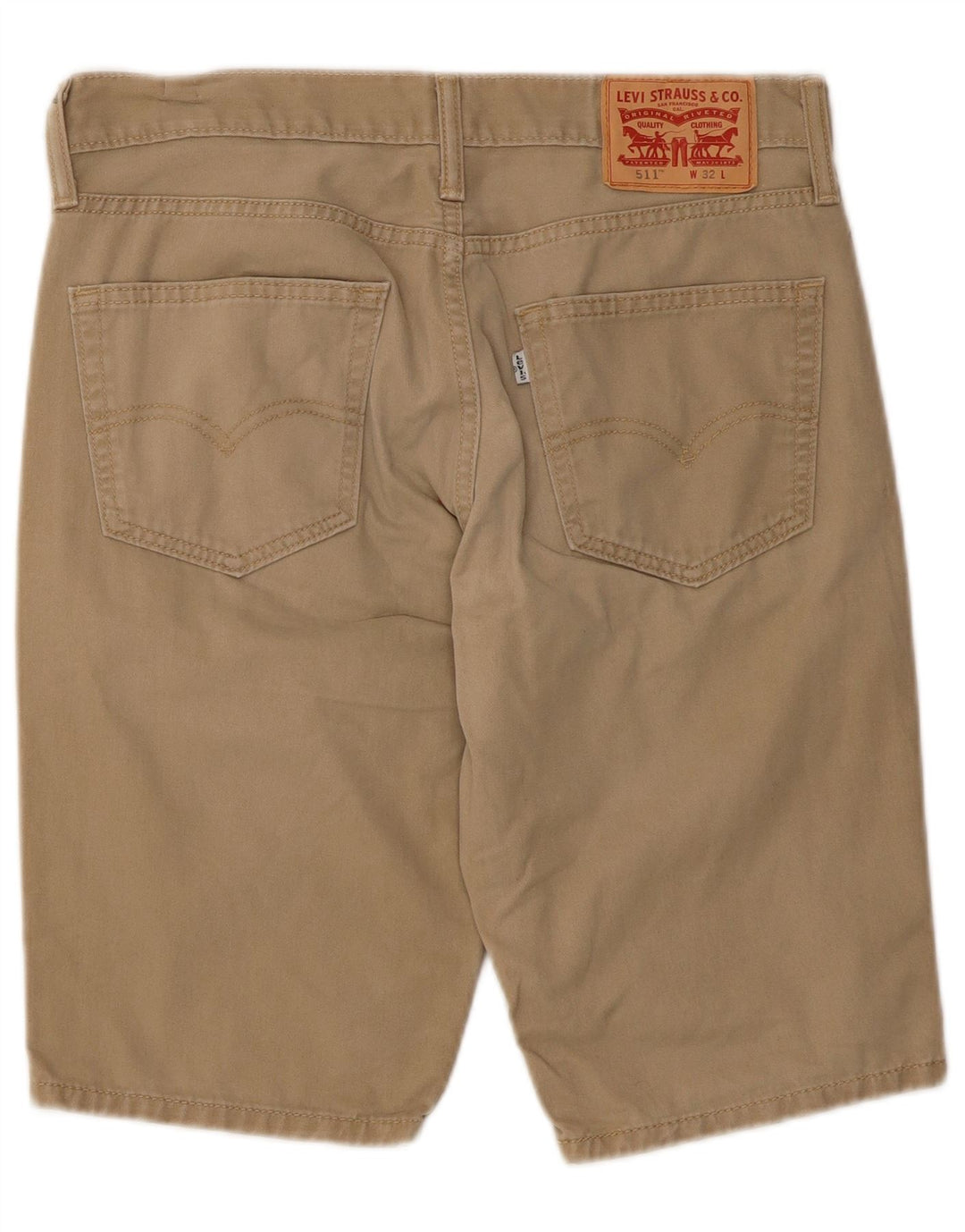 Levi's Mens 511 Casual Shorts W32 Medium Beige Cotton
