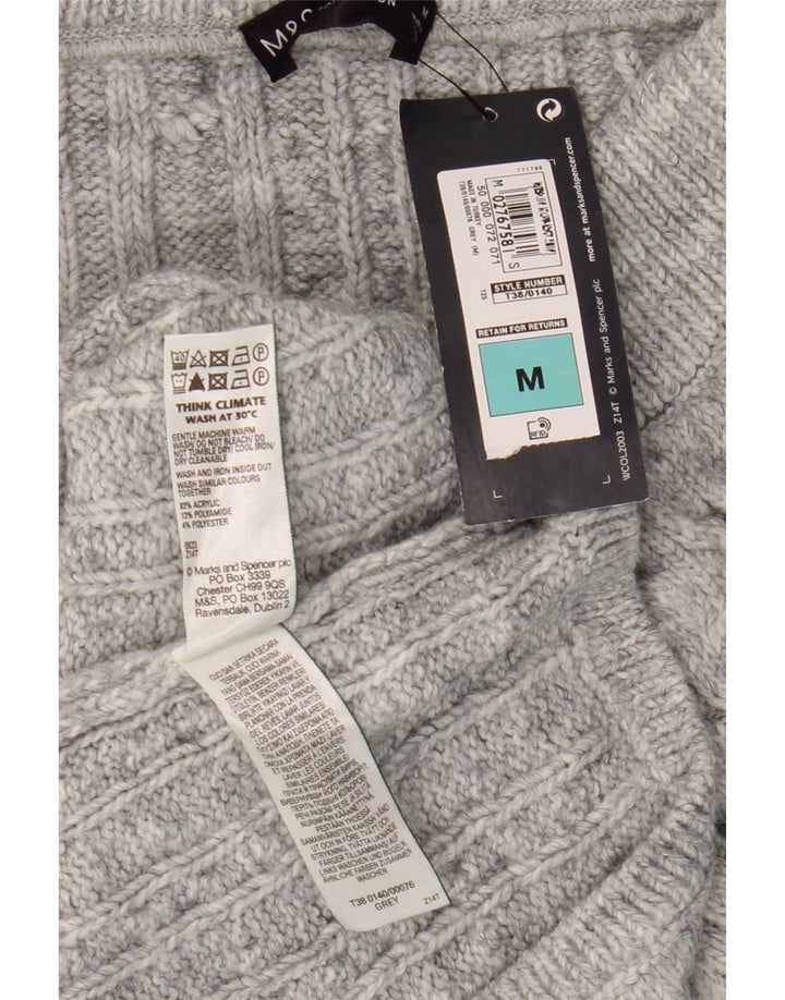 Marks & Spencer Womens Knit Midi Skirt Medium W30  Grey Acrylic