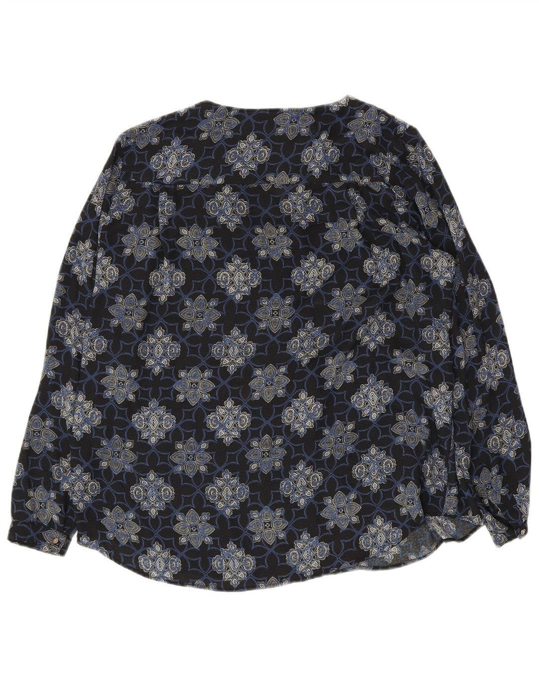 MARKS & SPENCER Womens Shirt Blouse UK 14 Large  Blue Floral Polyester