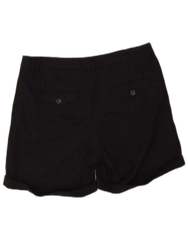 Benetton Womens Chino Shorts UK 12 Medium W32 Black