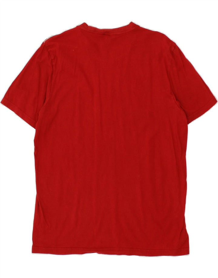 ADIDAS Mens T-Shirt Top Medium Red Vintage Adidas and Second-Hand Adidas from Messina Hembry 