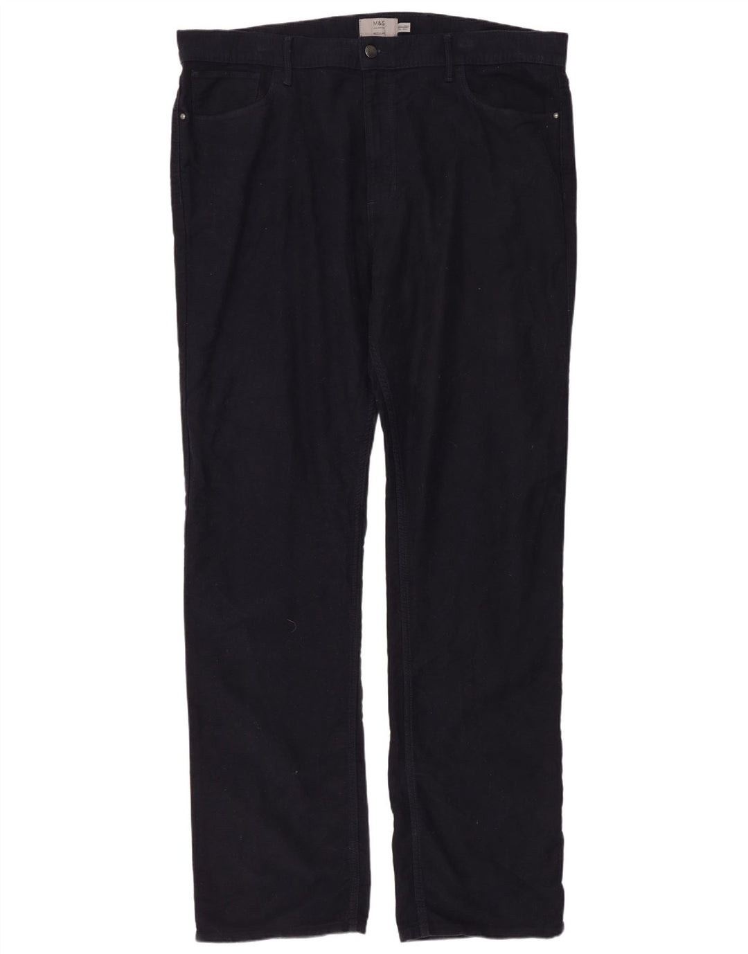 MARKS & SPENCER Mens Regular Fit Straight Jeans W40 L35 Navy Blue Cotton