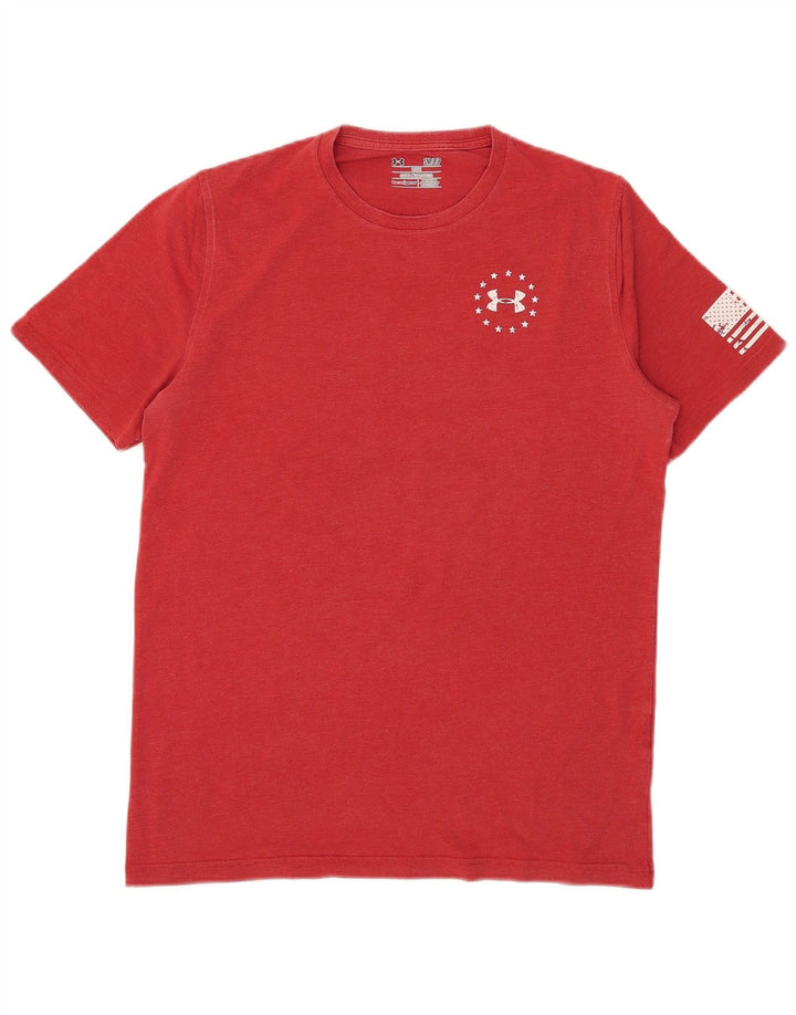 Under Armour Mens Loose Fit Graphic T-Shirt Top Small Red
