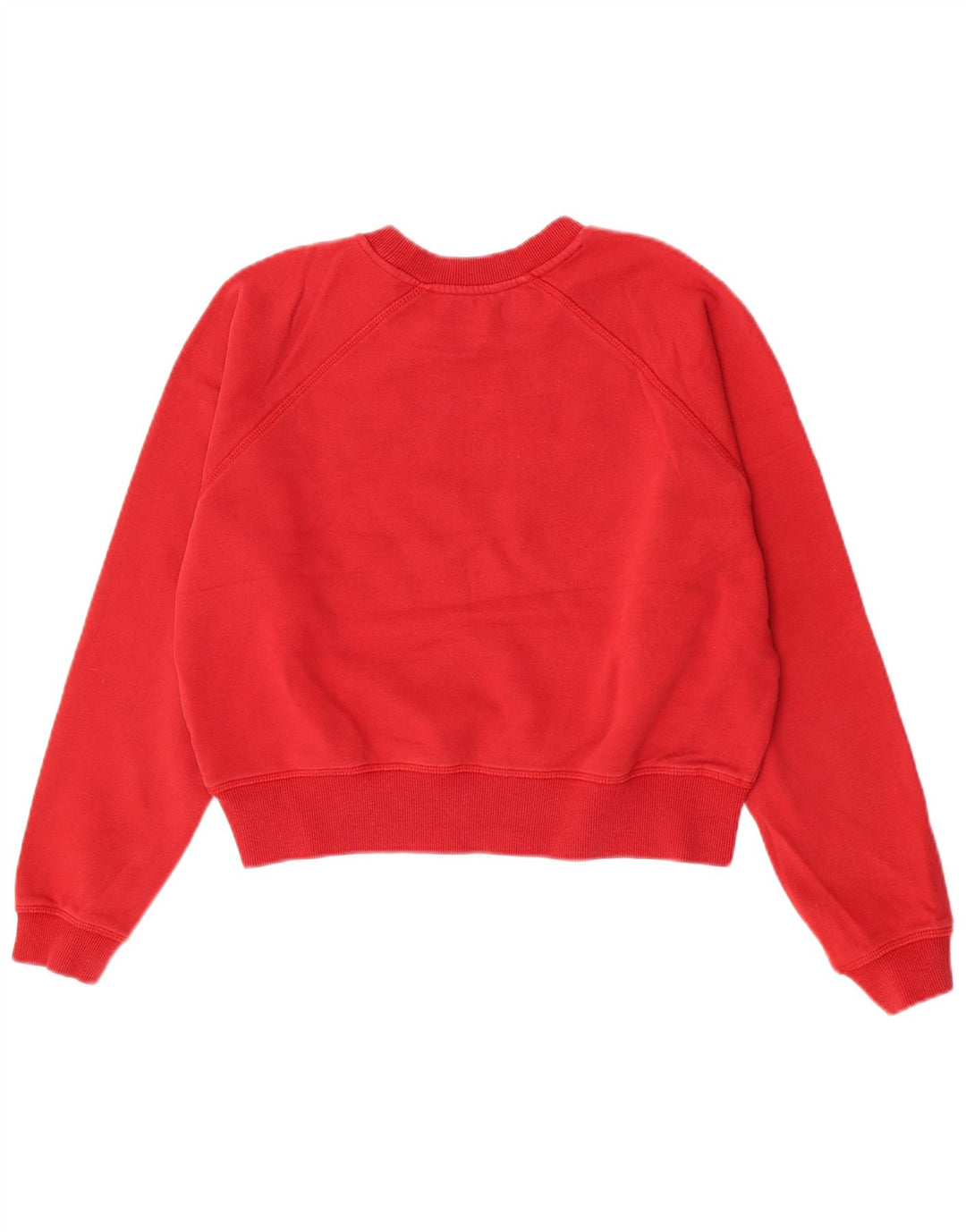 Guess Womens Crop Graphic Sweatshirt Jumper UK 16 Large Red