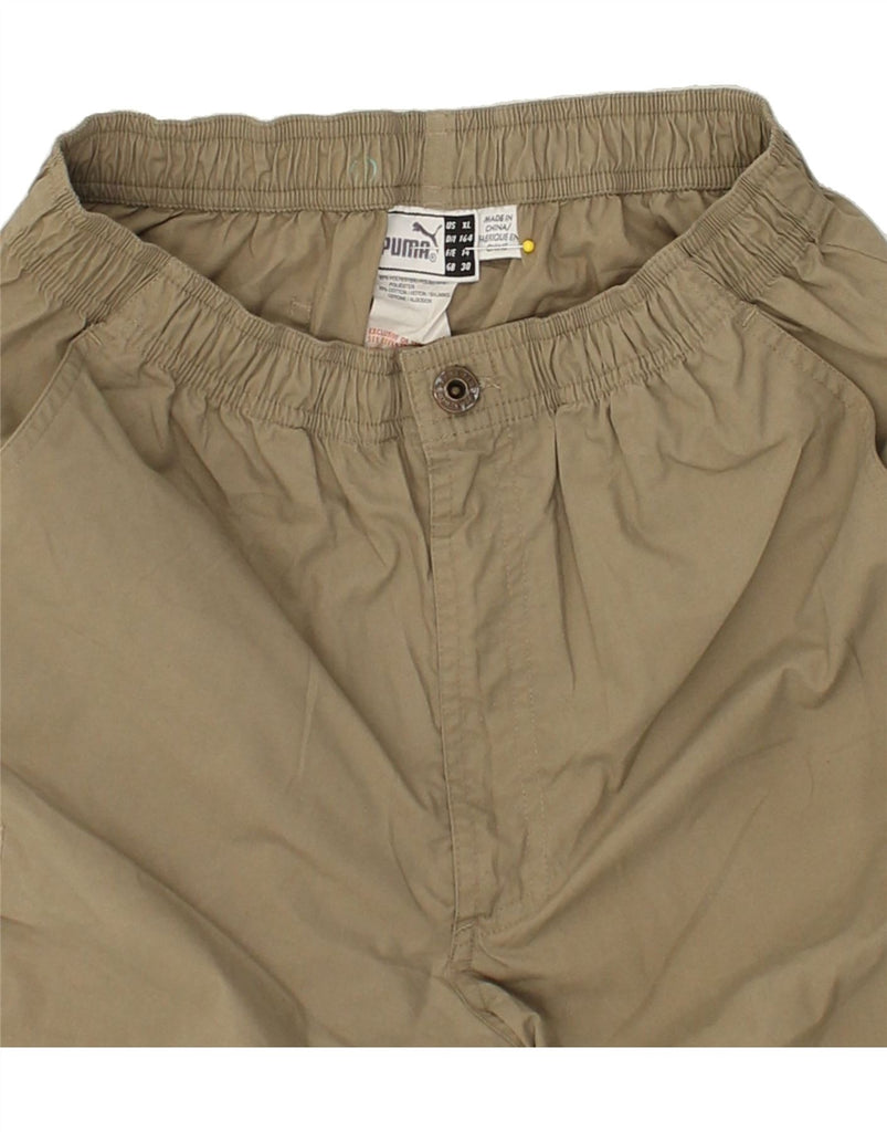 PUMA Boys Cargo Shorts 13-14 Years W26  Beige Polyester | Vintage Puma | Thrift | Second-Hand Puma | Used Clothing | Messina Hembry 