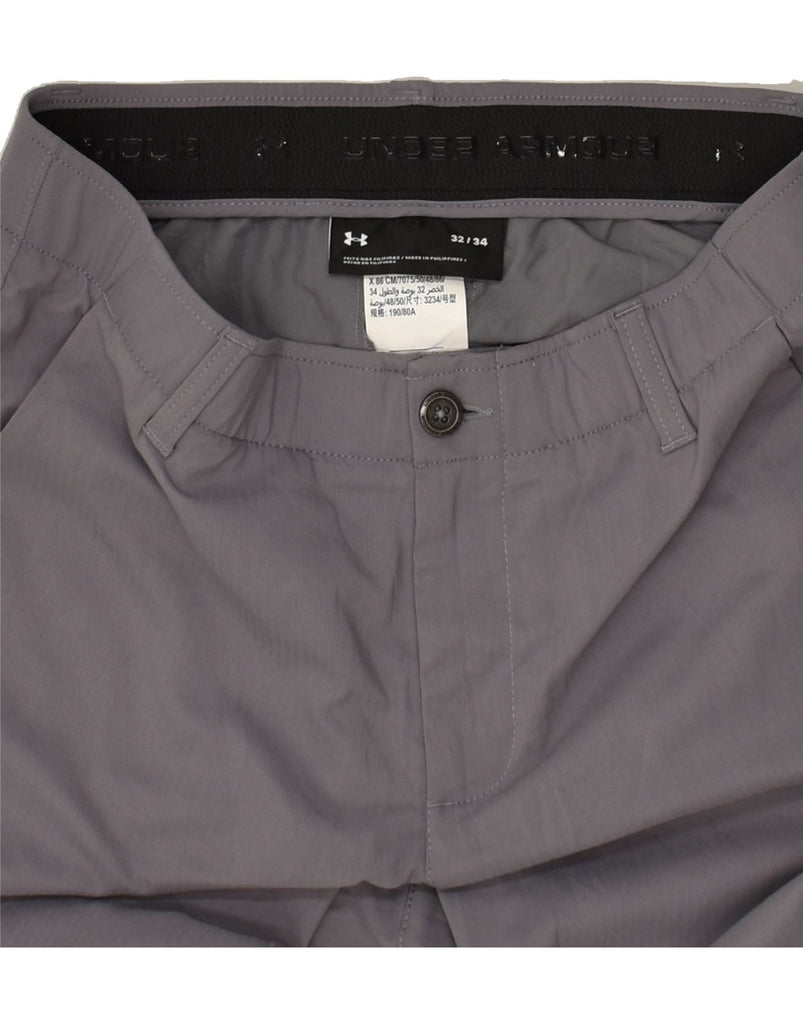 UNDER ARMOUR Mens Straight Chino Trousers W32 L30 Grey | Vintage Under Armour | Thrift | Second-Hand Under Armour | Used Clothing | Messina Hembry 