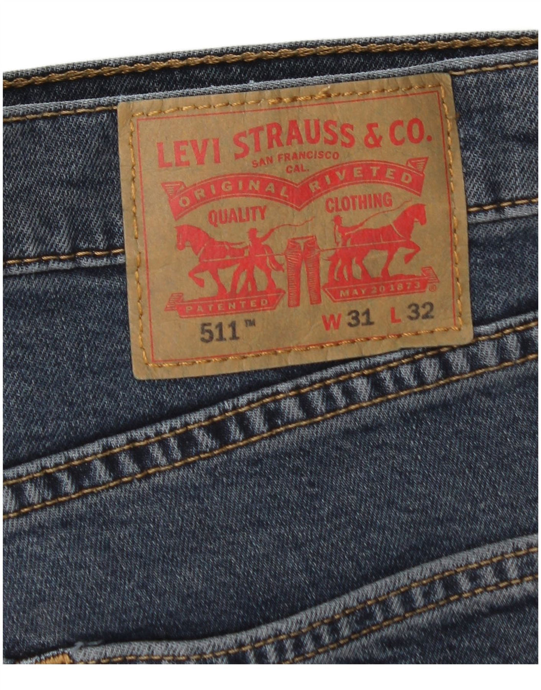 LEVI'S Mens 511 Slim Jeans W31 L32  Blue Cotton