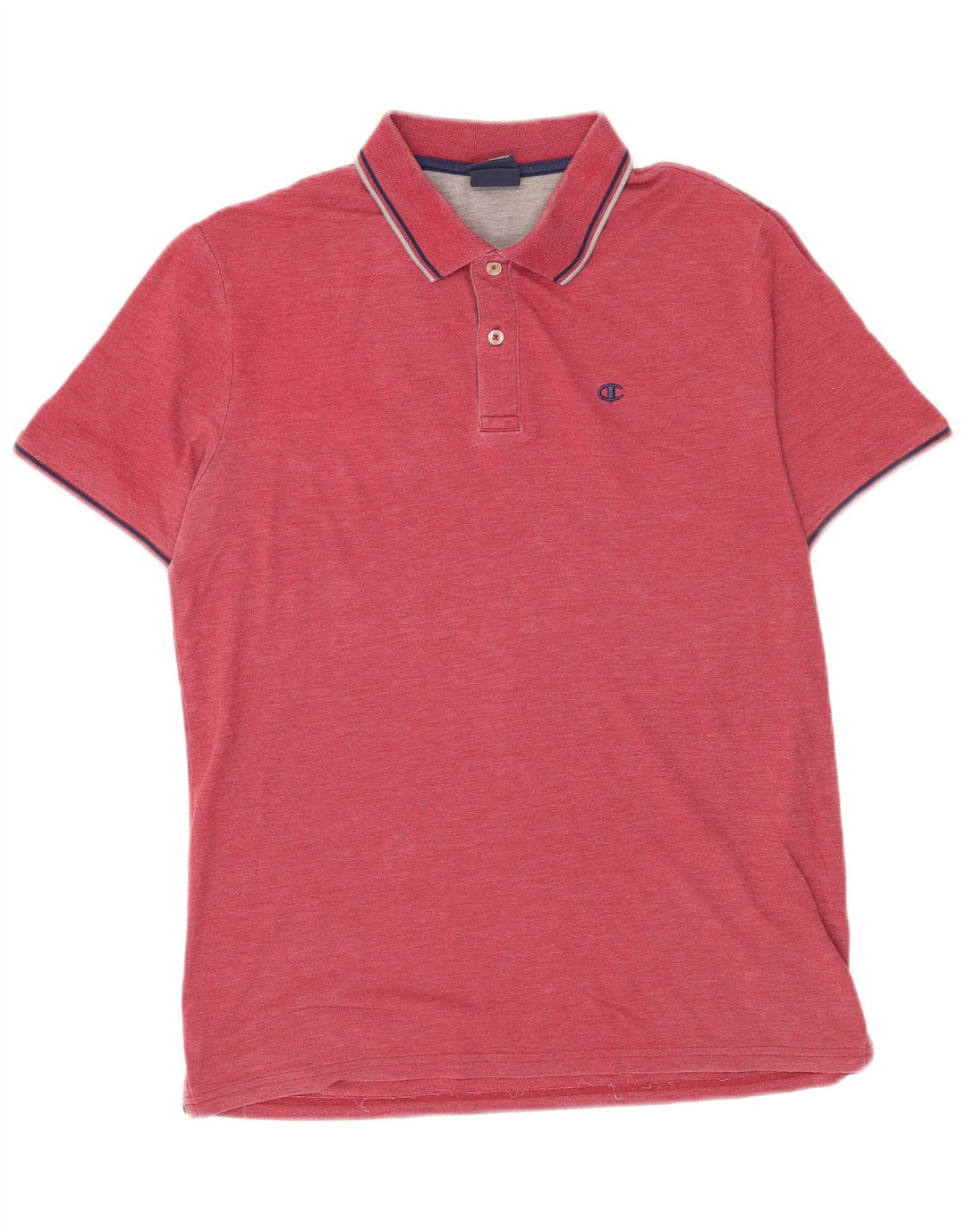 Champion Mens Polo Shirt Medium Pink
