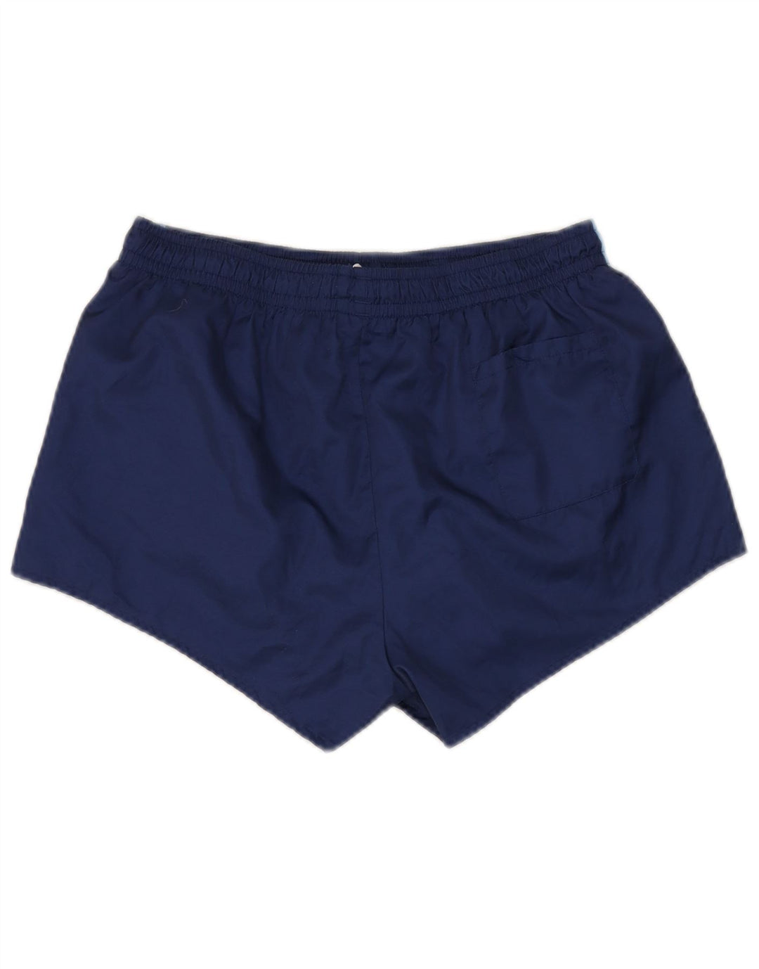 Vintage Mens Swimming Shorts Medium Navy Blue Colourblock Polyester