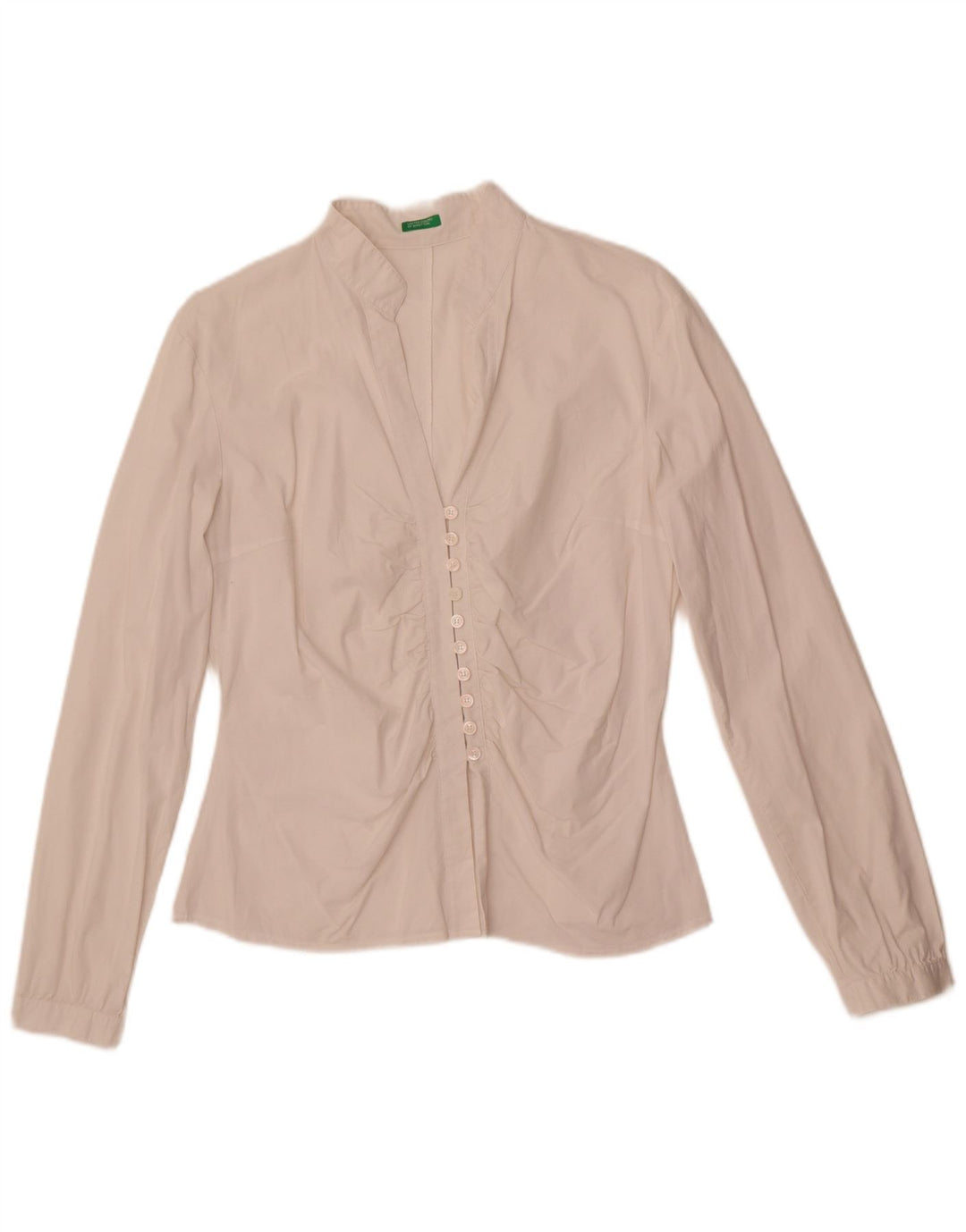 Benetton Womens Shirt Blouse UK 16 Large White