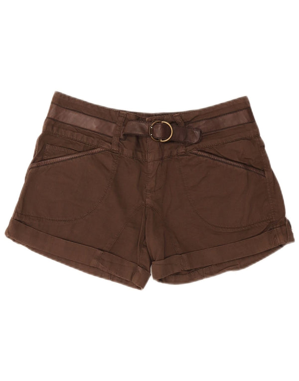 Liu Jo Womens Casual Shorts W28 Medium  Brown Cotton