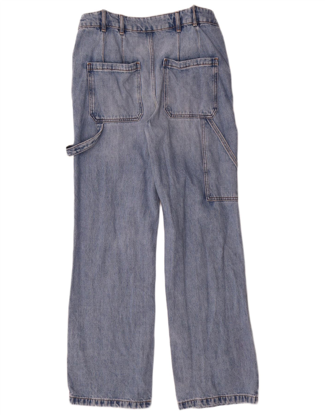 Fat Face Womens Cargo Loose Jeans UK 12 Medium W30 L31 Blue Cotton