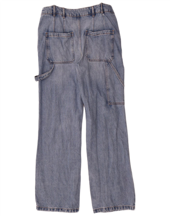 Fat Face Womens Cargo Loose Jeans UK 12 Medium W30 L31 Blue Cotton