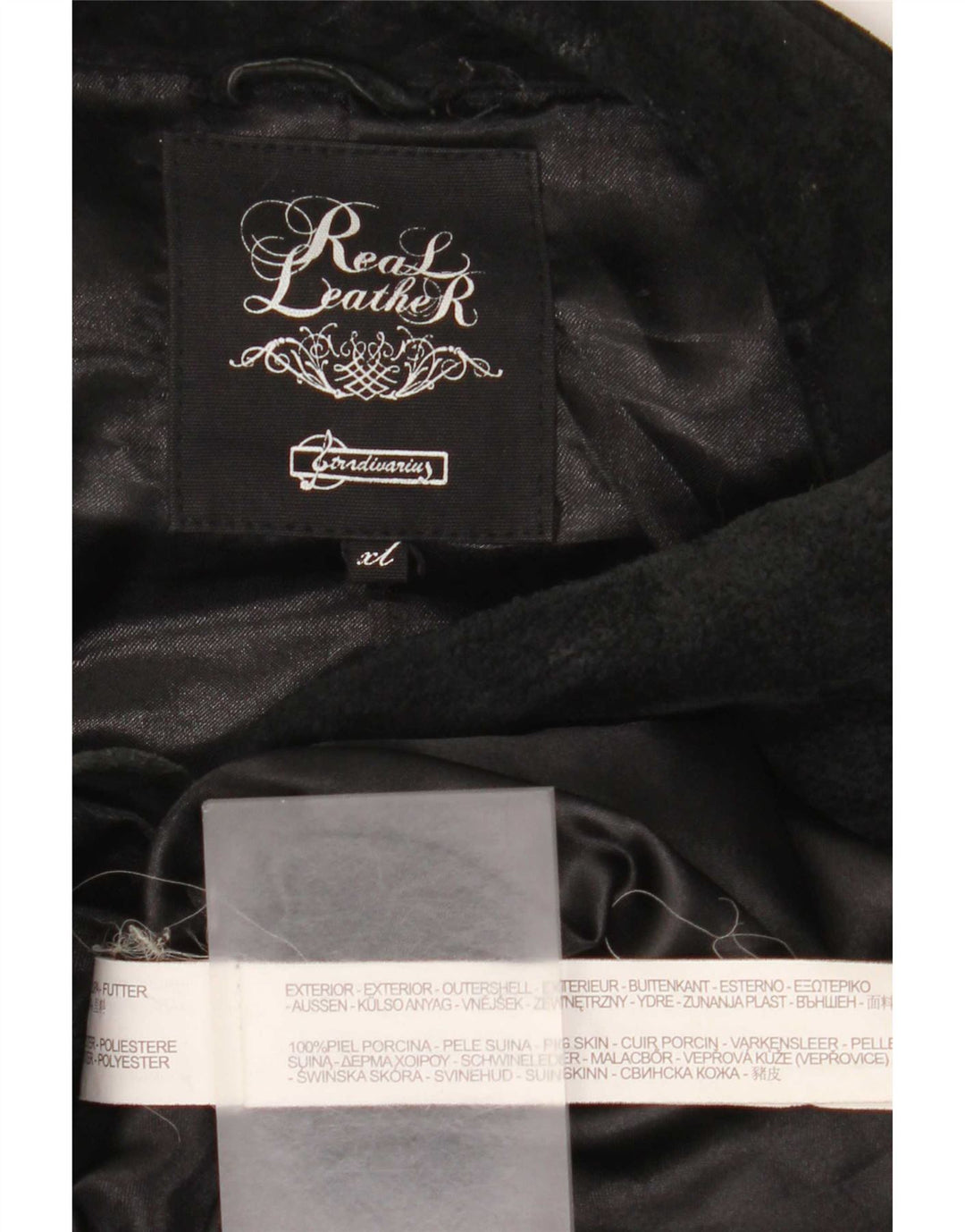 Vintage Womens Suede Pea Coat UK 18 XL Black Leather