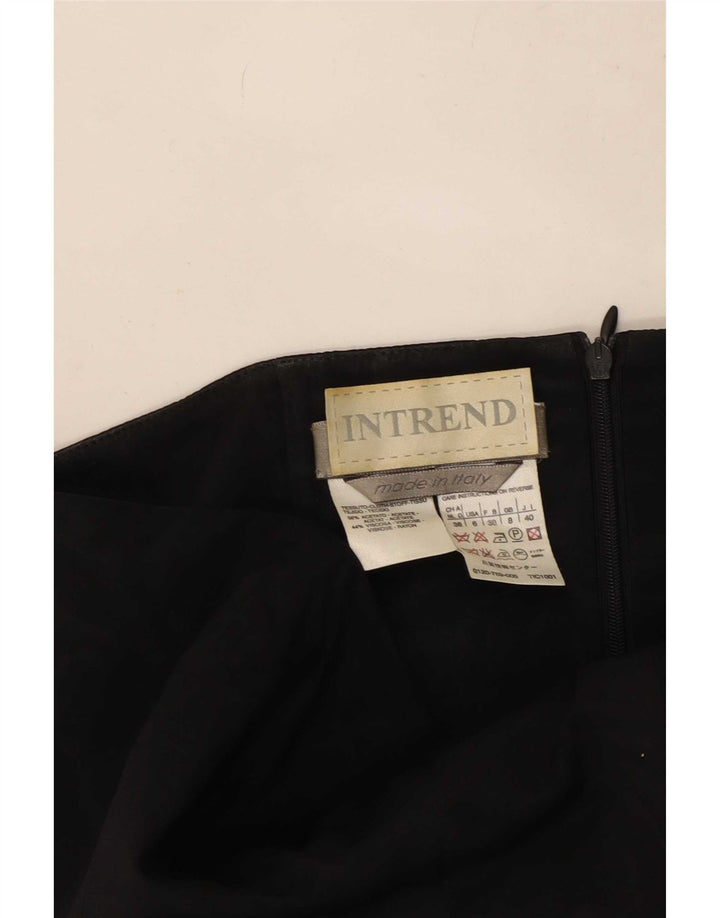 Intrend Womens Strapless Dress UK 8 Small Black Acetate